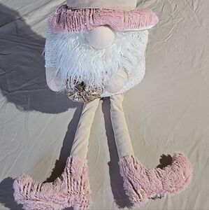 Pink and White Gnome Plush Decor